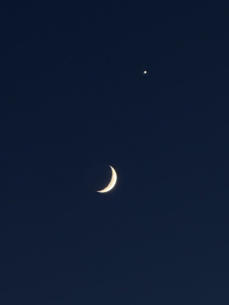 the moon and venus.