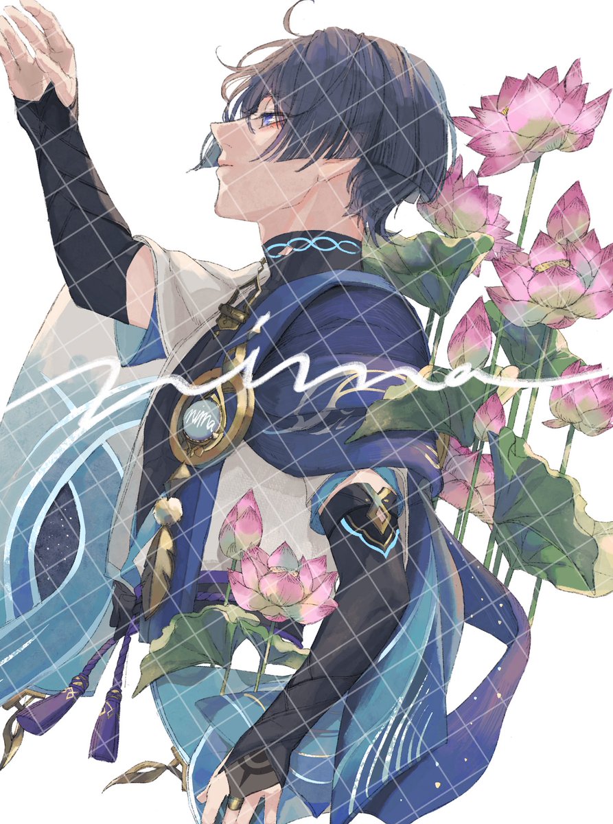 スカラマシュ(原神) ,放浪者 「放浪者 」|nima𓅪5/3超神の叡智のイラスト