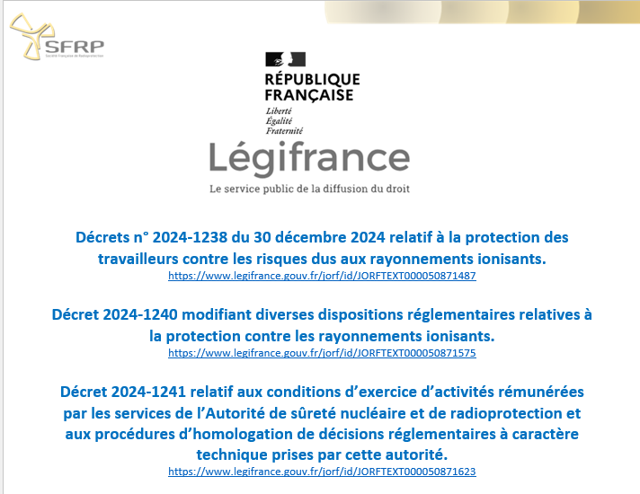 DÉCRETS du  30 décembre 2024 : une synthèse pour vous tous !

Marc Ammerich (section PCR de la SFRP) a fait une synthèse pour vous en faciliter la lecture !

sfrp.asso.fr/wp-content/upl…