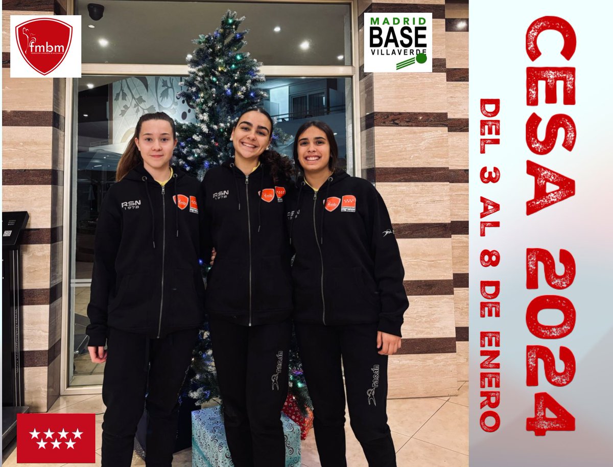 Del 3 al 8 de enero se celebra el @cesabm2025CAT . El mejor balonmano de base de selecciones autonómicas. Mucha suerte a todas las selecciones de la <a href="/fedmadridbm/">Fed. Madrileña BM.</a> y en especial a nuestras representantes Carla (Cad fem), Aitana y Marina (Inf fem). Mas Info facebook.com/10006365349311…?