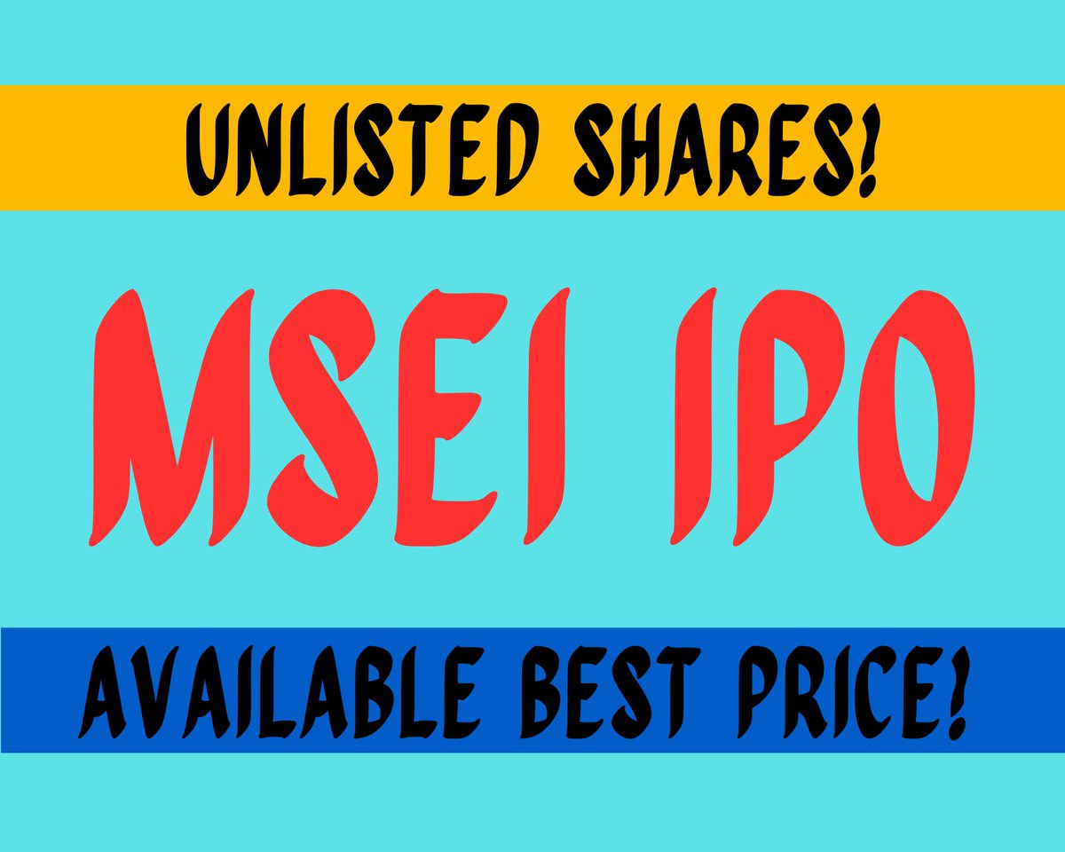 Y_Princyl's tweet photo. #MSEI UNLISTED shares available  For best price

For more details call me :9493806341

#Metropolitan Stock Exchange of India Limited (MSEI)

#IPOAlert #investing
#Nifty #MSEI 
#StockMarketUpdate 
#StocksToBuy #Stocks 
#Investment #nse #bse #SEBI https://t.co/zGhuQOQo4Z