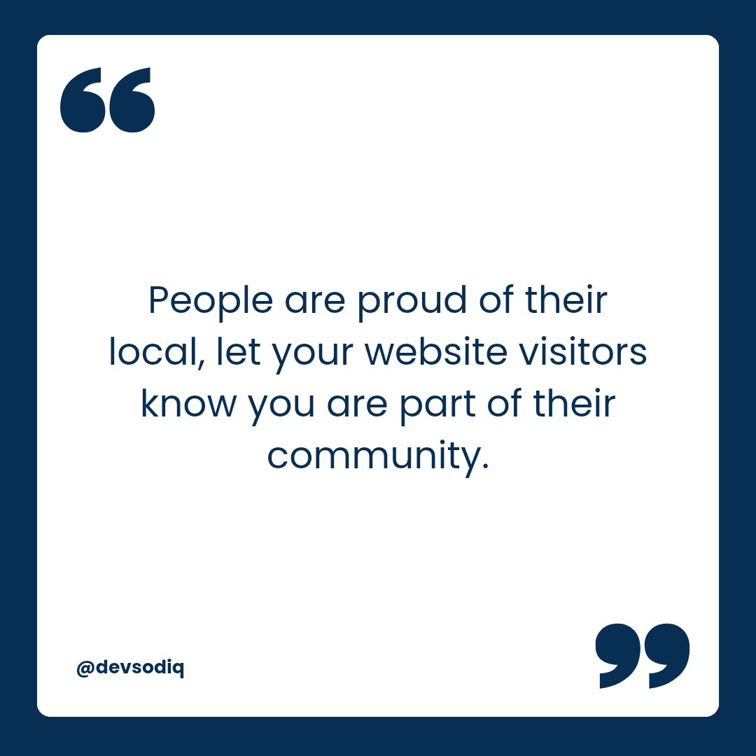 Dev_Sodiq's tweet image. Leverage Local Connections

#entrepreneur  #websitedesigntips #websitedesignservices #websitedesignexpert #websitedesign #websitedesigner #localbusiness  #digitalmarketing #website #SmallBusinessOwners #LocalBusinessMarketing      #SmallBusinessWebsites #wordpresswebsitedesigner