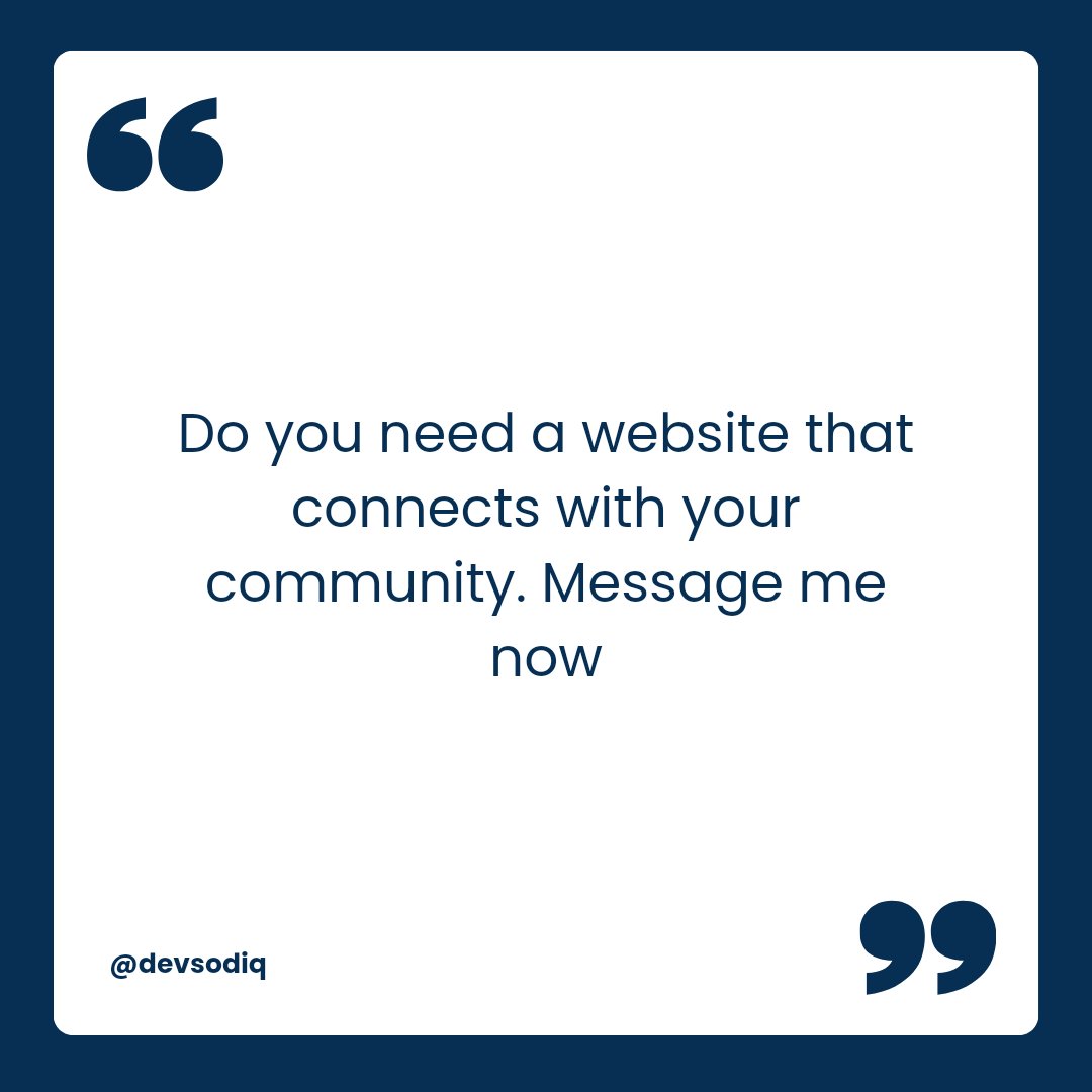 Dev_Sodiq's tweet image. Leverage Local Connections

#entrepreneur  #websitedesigntips #websitedesignservices #websitedesignexpert #websitedesign #websitedesigner #localbusiness  #digitalmarketing #website #SmallBusinessOwners #LocalBusinessMarketing      #SmallBusinessWebsites #wordpresswebsitedesigner