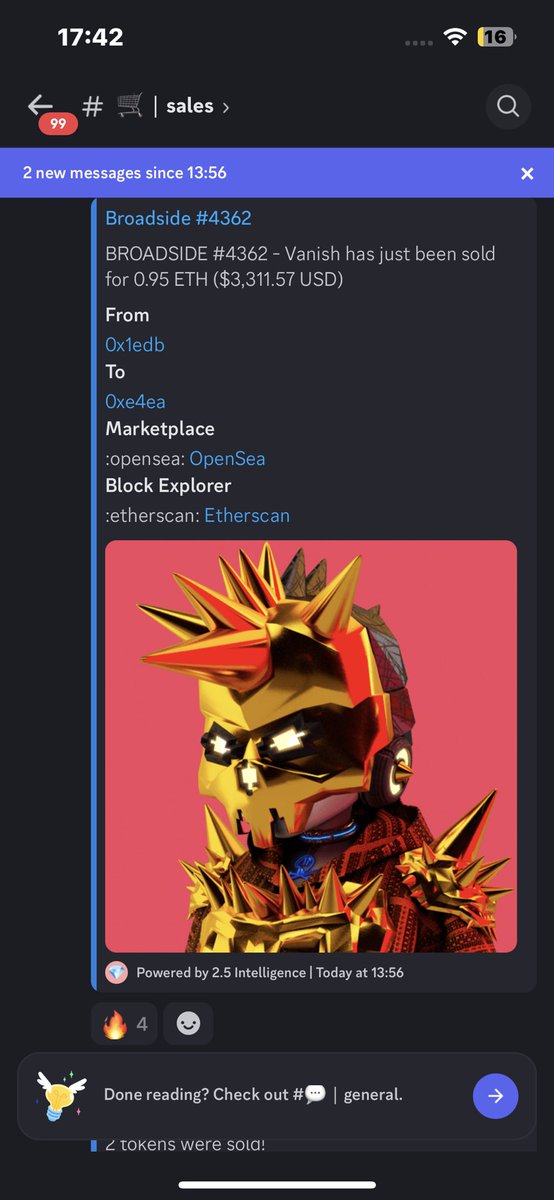 Thewizard007_'s tweet image. This broadsider just sold for basically 1 Eth 😍🔥

#bonesup #broadside