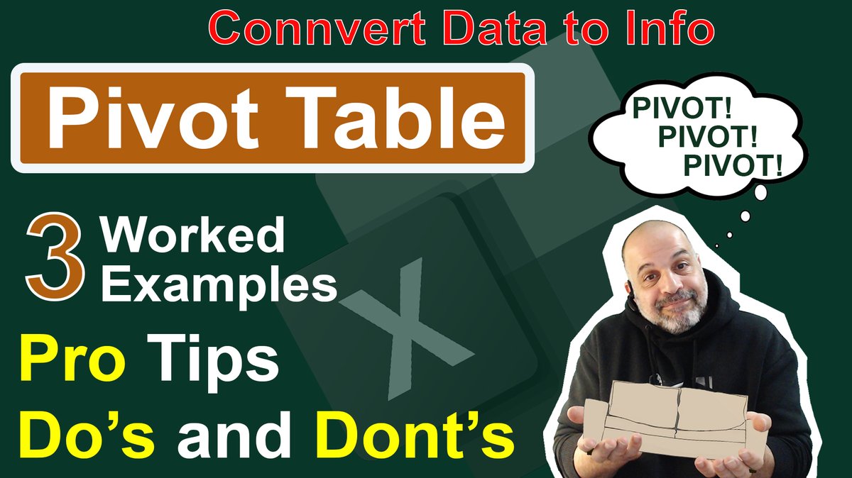 Complete tutorial on Pivot Tables with Pro Tips. 3 worked examples with 2 focusing on a school environment including #MicrosoftTeams 
youtu.be/gr6N9VcfzFU?si…
#MieExpert #MicrosoftEdu #Excel #PivotTables