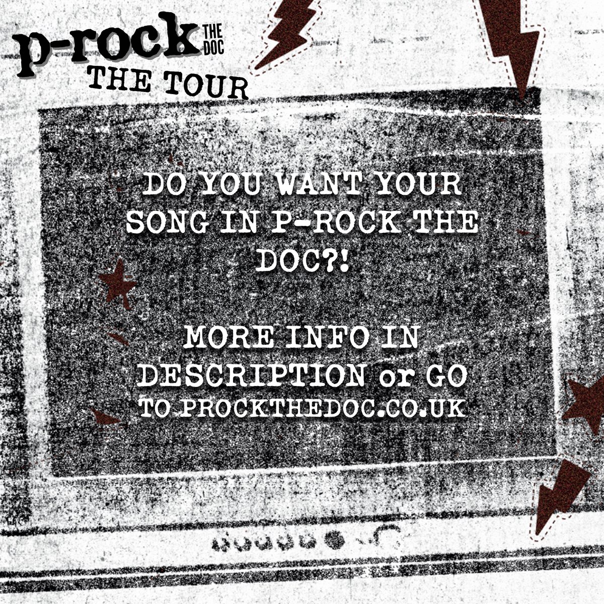 HAPPY 2025, we are super excited to announce our tour dates next week, voting for the final destination starts Monday but first announcement is the chance to have you or your bands song in the film! More info at prockthedoc.co.uk/tour