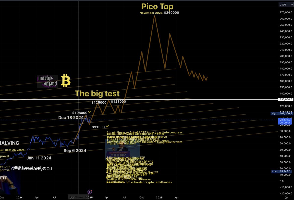 Bitcoin Napkip Chart update IMO: Pico Top November 2025 $260000  https://t.co/c9gBu7ivgc