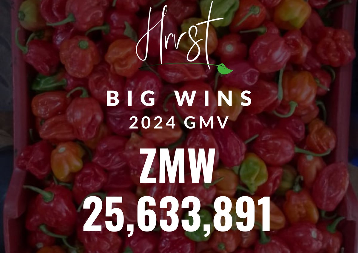 cchileshe's tweet image. The numbers are in for @_HrvstApp 2024 wrap up. Despite:
1. A severe drought that led to unprecedented shortages in supply and reduced crop yields🌾, 

2. Coupled with record high load shedding🪫 which also reduced demand due to higher prices. 

3. And an ever declining Kwacha…