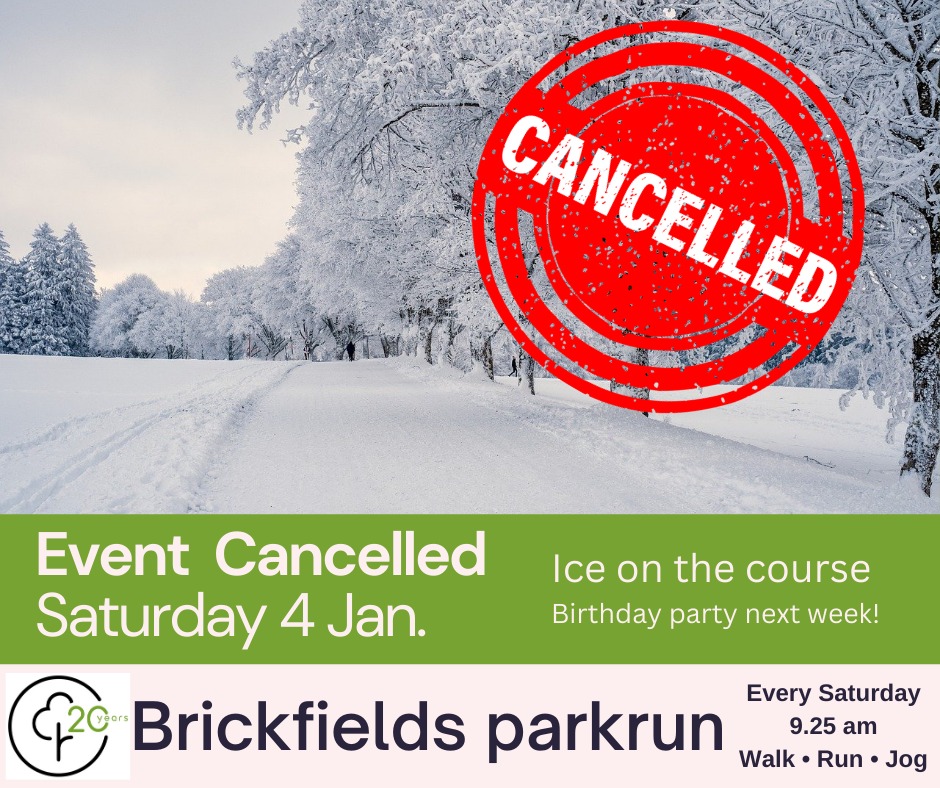A check was carried out this evening on the course &amp; we've taken the decision to cancel tomorrow's event. 
See you all next week when we'll celebrate 7yrs. #Loveparkrun
