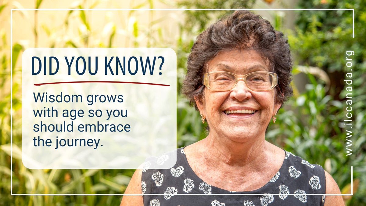 ILCCanada's tweet photo. Aging is a natural process that brings wisdom and life experience. Embrace your journey and the knowledge that comes with it! 🌟 #AgingWisely @ILCglobal https://t.co/eA2SSf8HBl