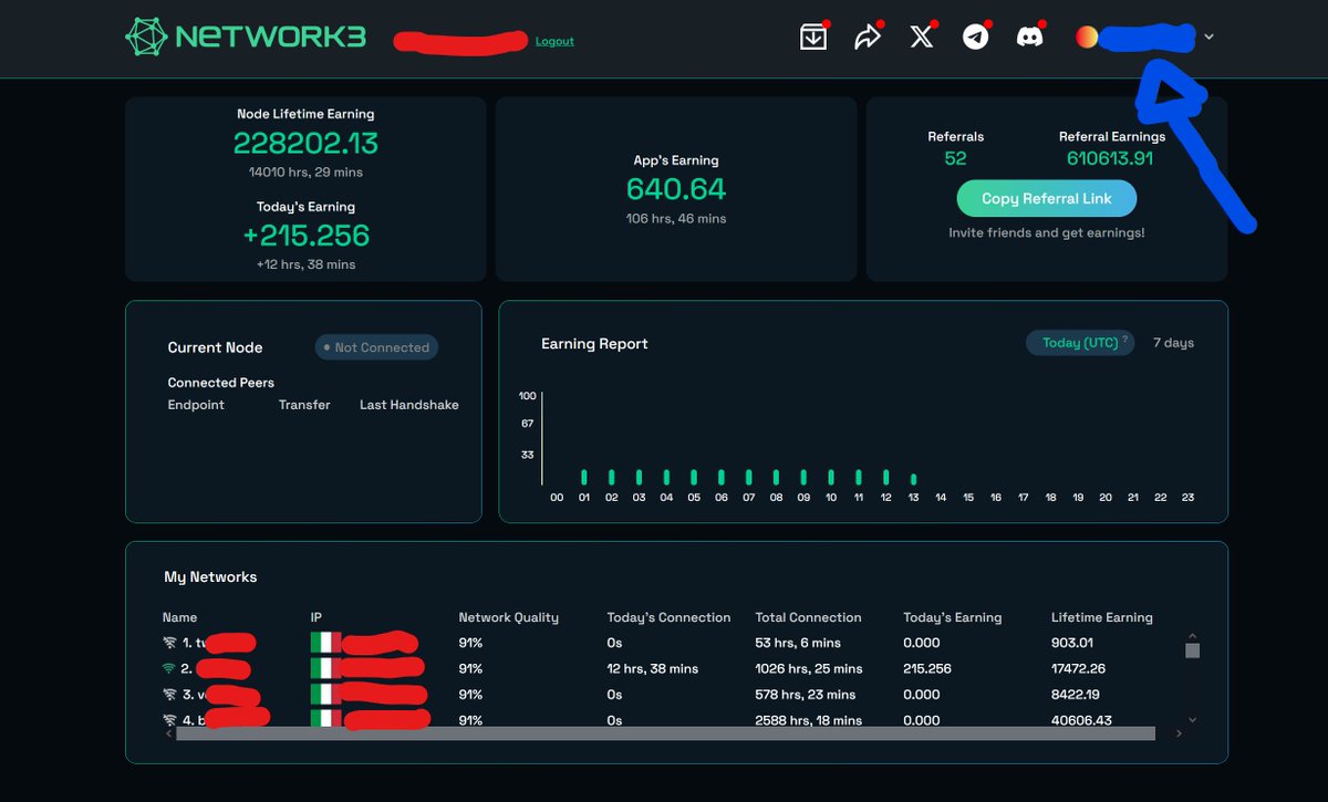 ilCapoFox's tweet image. Important update of @network3_ai: 
$N3 Airdrop is coming and you can now connect your #wallet in the dashboard 🔥
#Network3 is a Free DePIN built on @iotex_io and from what I understand the $N3 token will be multichain! In fact you can select @solana or @ethereum when connecting…