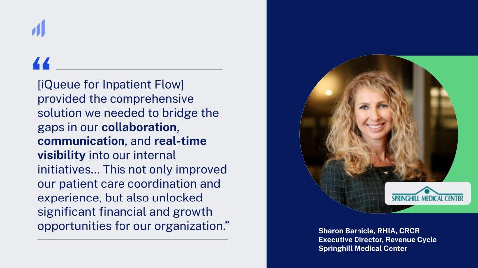 LeanTaaS, Inc. (@leantaas) on Twitter photo Learn how iQueue for Inpatient Flow helped <a href="/SpringhillMC/">Springhill Medical Center</a> achieve 90% compliance with Estimated Discharge Dates, decrease discharge processing times by 50%, and reduce average length of stay by half a day. See more in the full #LeanTaaSTransform webinar: bit.ly/3DAtKzP Learn how iQueue for Inpatient Flow helped <a href="/SpringhillMC/">Springhill Medical Center</a> achieve 90% compliance with Estimated Discharge Dates, decrease discharge processing times by 50%, and reduce average length of stay by half a day. See more in the full #LeanTaaSTransform webinar: bit.ly/3DAtKzP