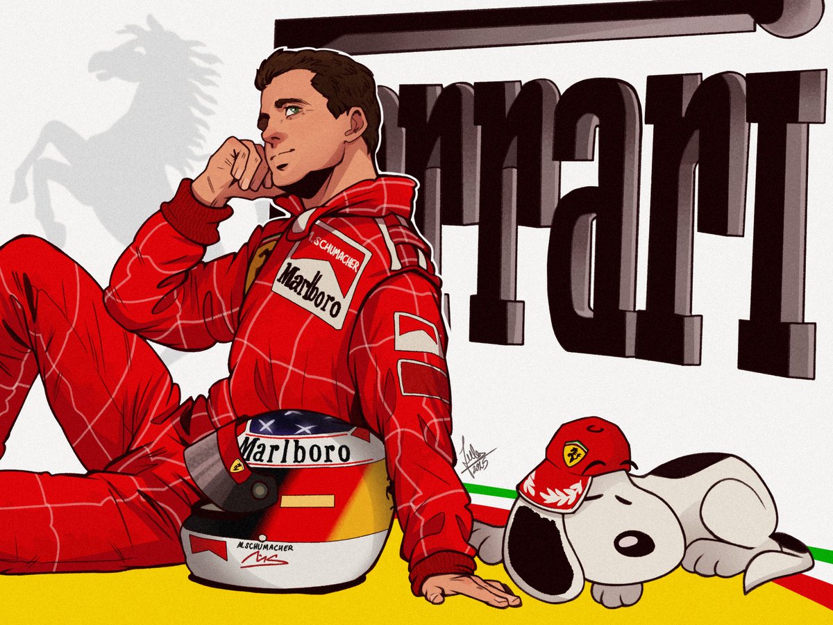 schumisnoopy's tweet image. happy birthday to my favorite driver of all time, a racing legend, the king of Ferrari. a loving father, husband and friend 🤍 #KeepFightingMichael