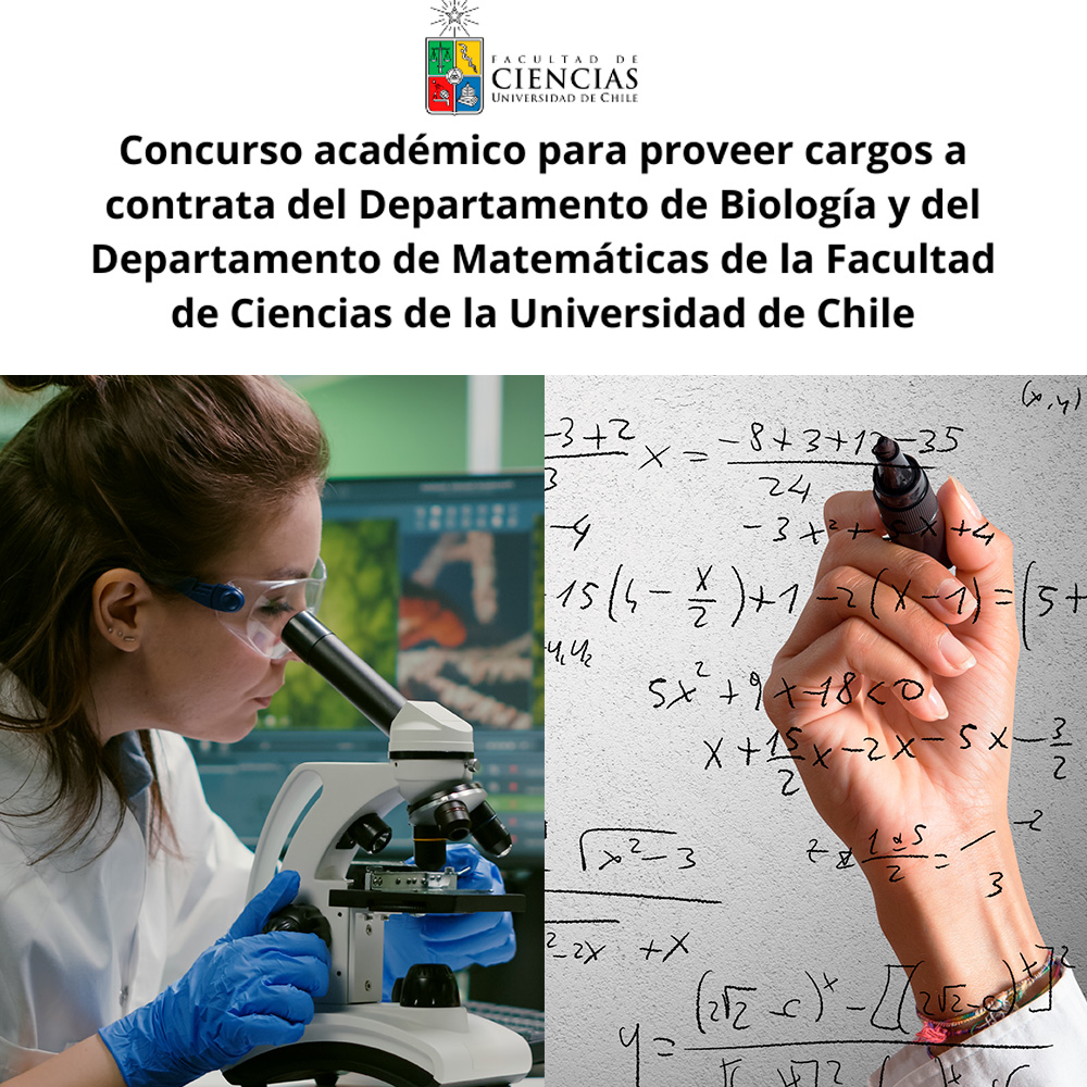 Sociedad de Microbiología de Chile (@_somich) on Twitter photo Concurso académico para proveer cargos a contrata del Departamento de Biología y del Departamento de  Biología y del Departamento de Matemáticas de la Facultad de Ciencias de la Universidad de Chile somich.cl/llamado-a-conc… Concurso académico para proveer cargos a contrata del Departamento de Biología y del Departamento de  Biología y del Departamento de Matemáticas de la Facultad de Ciencias de la Universidad de Chile somich.cl/llamado-a-conc…