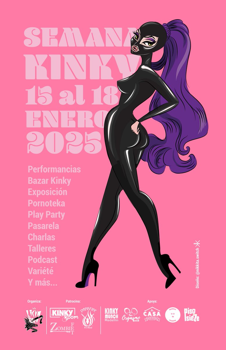 La_Nalgada's tweet photo. SEMANA KINKY
Medellín, 15 a 18 de enero 2025

Bazar Kinky / Play Party / Pornoteka  / Pasarela Fetish / Variété / Talleres /  Podcast / Performancias / Casting de sumis /  Exposición / Charlas / International Fetish Day

Pronto más detalles de esta celebración de la escena local. https://t.co/xsYPKhaYaD