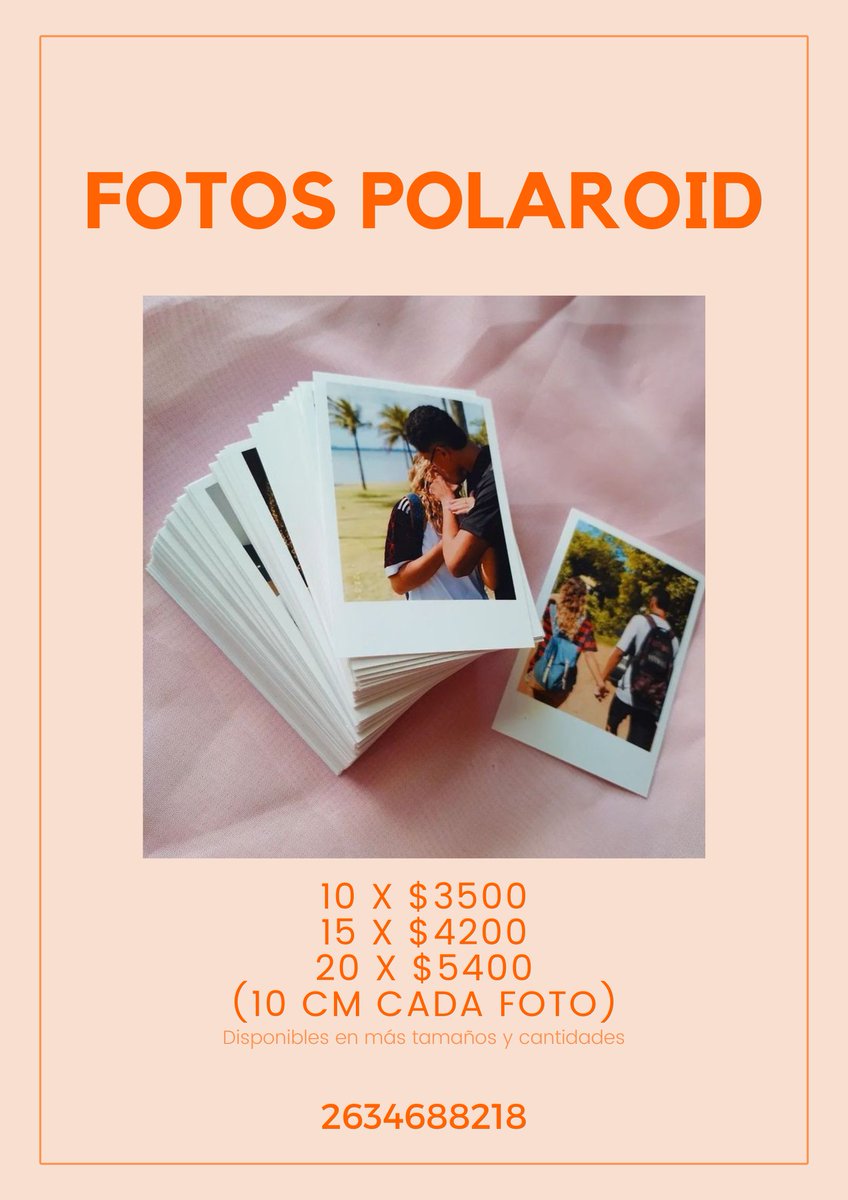 Holaa, hago fotos polaroid y stickers personalizados!!!
Hago punto de encuentro en Palmira o retiro por mi domicilio 🫶🏽
Cualquier cosa me escriben ❤️