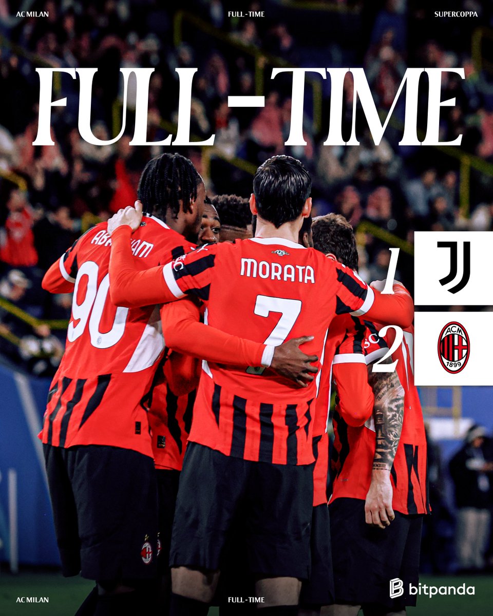 Le #Milan renverse la #Juventus et se qualifie pour la finale de Supercoppa pour y affronter l'Inter.