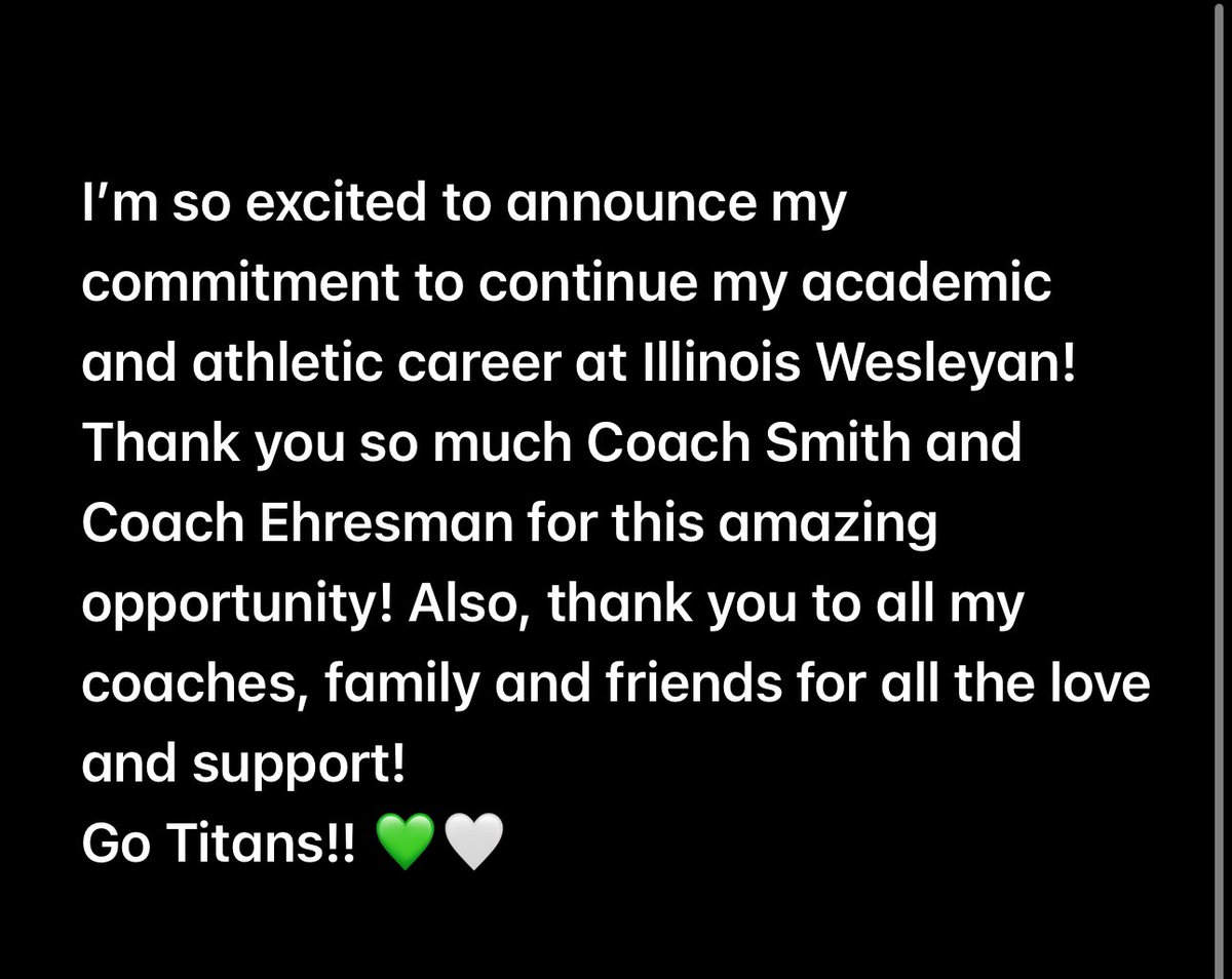 Committed!! 💚🤍 <a href="/IWUWomensBball/">Illinois Wesleyan Women's Basketball</a> <a href="/illinoisdreambb/">Illinois Dream</a>   
<a href="/lthsgirlshoops/">Lockport Township Girls Basketball</a>