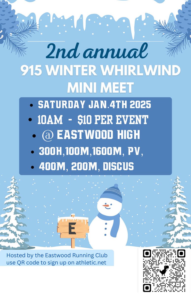 ‼️Attention athletes, here’s the schedule for tomorrow.

PV, Discus 10am

 Tentative running schedule 
10am- 300H
100m
1600m
400m
200m
