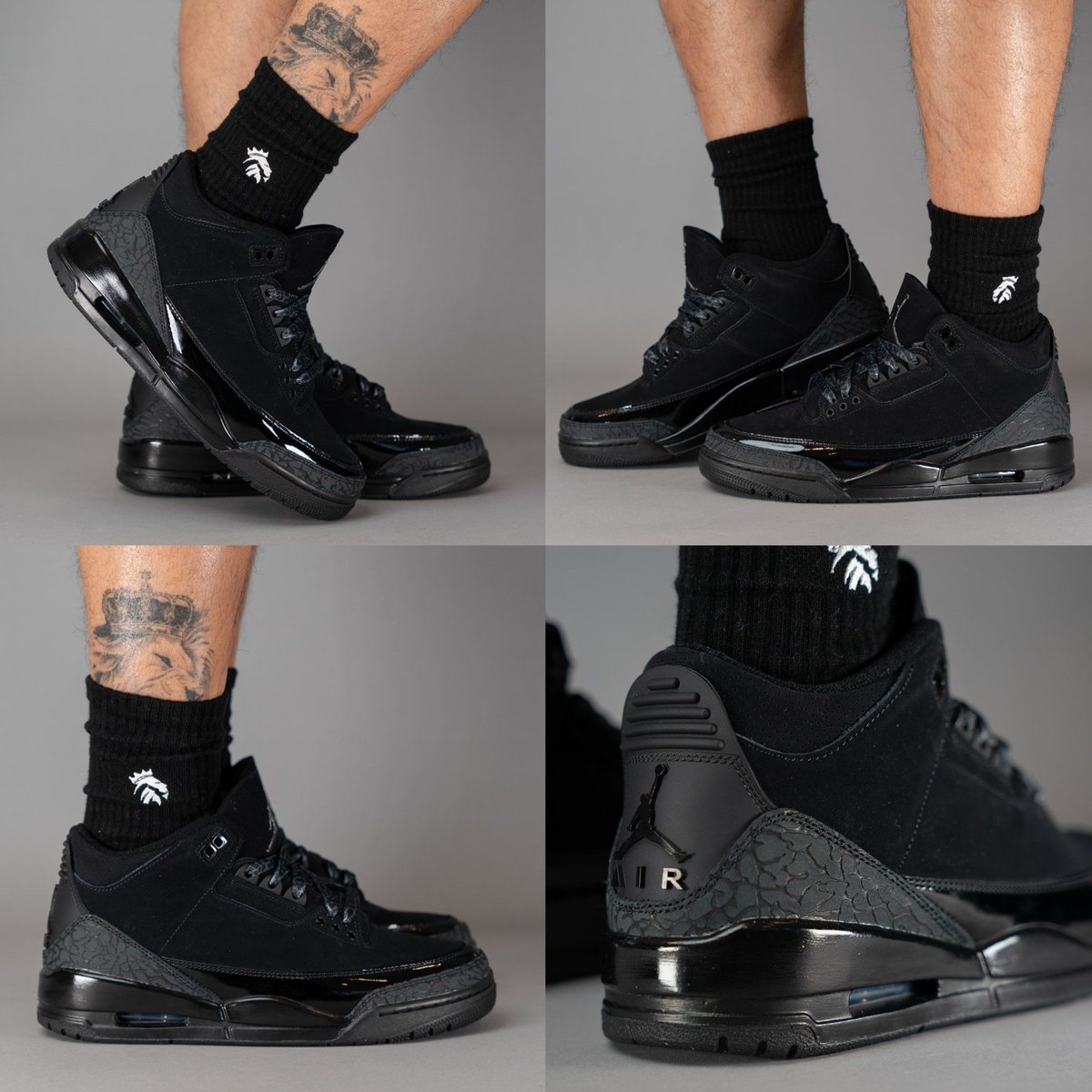 JustFreshKicks's tweet photo. The Air Jordan 3 Retro "Black Cat" Releases Next Week 🐈‍⬛ https://t.co/h9Nim6JlOR https://t.co/3d5KLuG1yD