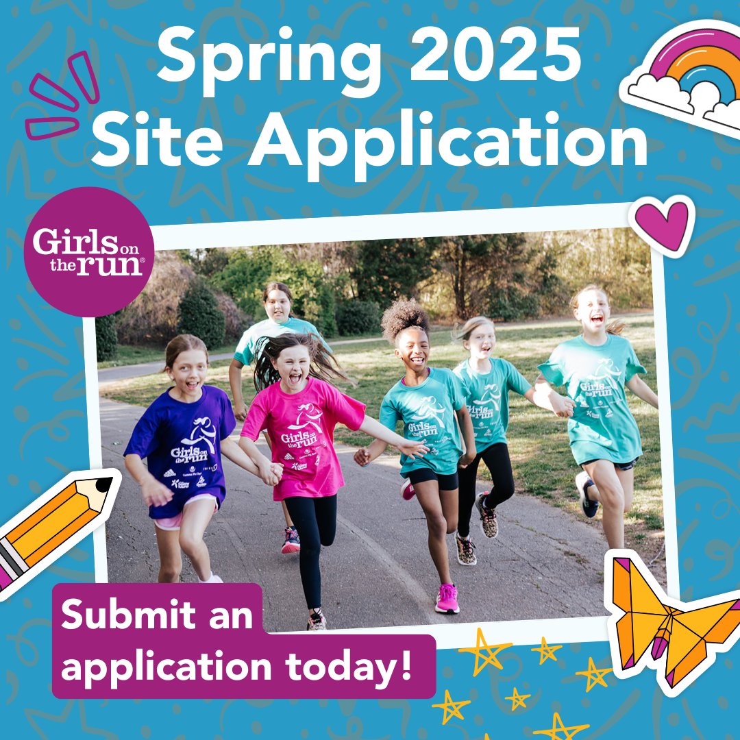 Get your site applications in!!
Want to inspire and support the next generation of strong, confident girls? Host a Girls on the Run team and provide a space where girls can grow, connect, and thrive. Fill out an application with the link below! 📢⭐
pinwheel.us/siteapplicatio…
