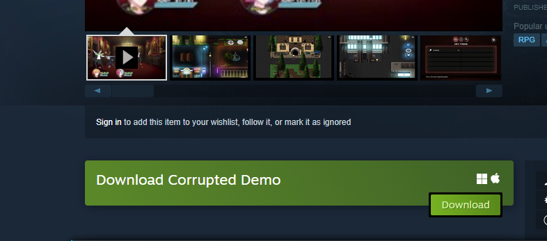 Corruptedgame1's tweet image. So finally the demo is out everyone I am excited to see everyone's reactions! 
One tip is lowering the volumes for the sound effects and the music since it is set as standard at 100  🙂
Btw it would be great if you guys🔁lol
#gamedev #indiedev #RPGMakerMZ #RPGツクール
