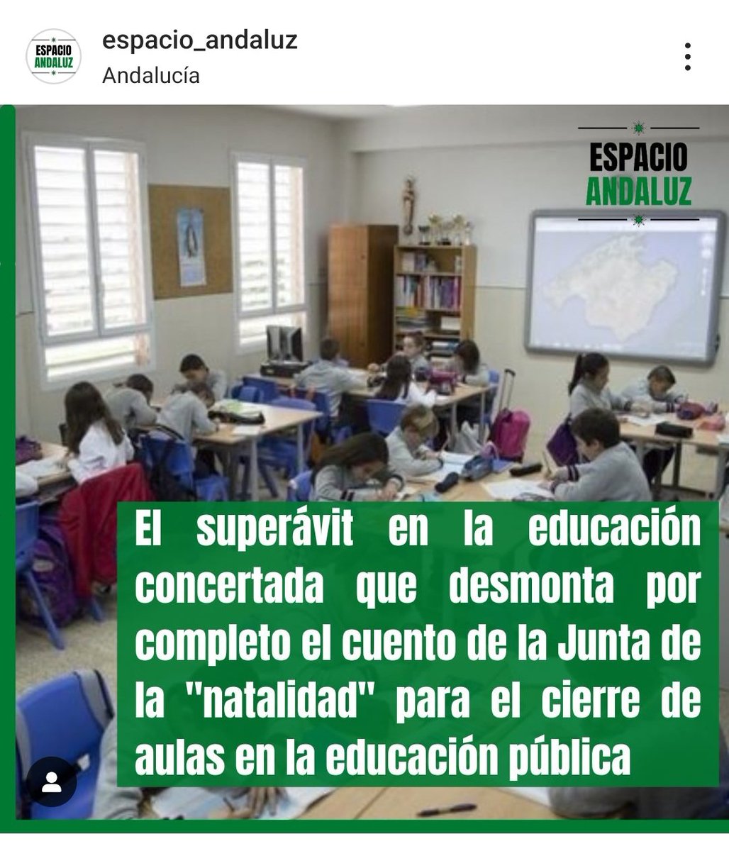 EducaIUAndal's tweet photo. Una cifra evidencia, que el relato de la Administración andaluza, , se cae en pedazos. La enseñanza privada concertada ha sumado 10.000 nuevas matriculaciones durante la última década , mientras que la enseñanza pública ha visto reducido su alumnado en 90.000 niños y niñas. https://t.co/5ruV7FcUum