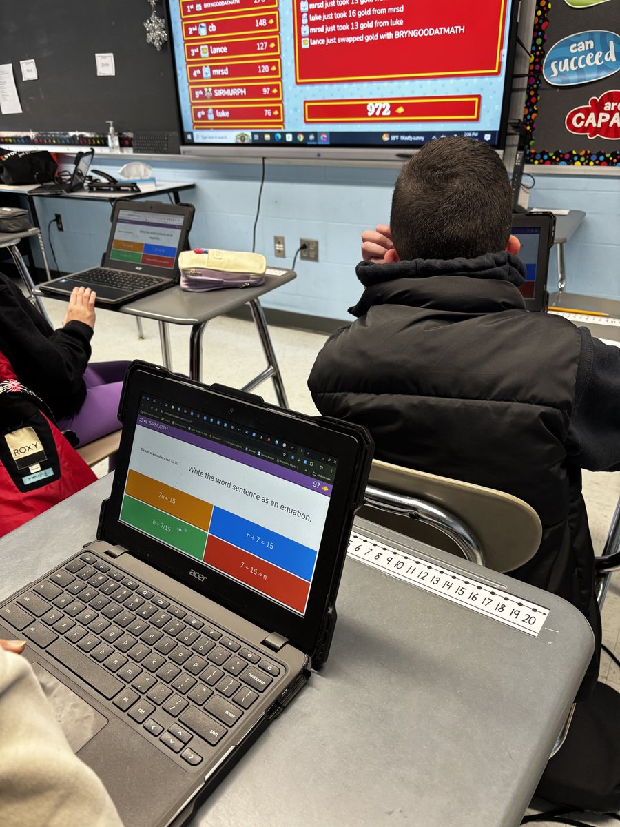 New year new chapter, starting chapter 6 on equations in grade 6!