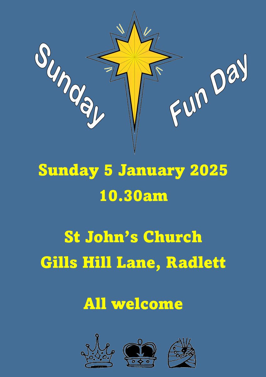All are welcome at our next service - Sunday Fun Day - at St John's Church on Sunday 5 January at 10.30am.