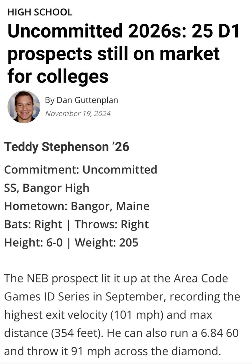 Teddy Stephenson (@stephensonted19) on Twitter photo Thank you <a href="/NE_Baseball/">NE Baseball Journal</a>! baseballjournal.com/uncommitted-20โฆ <a href="/BUncommitted/">Baseball_Uncommitted</a> <a href="/PBNewEngland/">Prep Baseball New England</a> <a href="/NEBscottp/">Scott Patterson</a> Thank you <a href="/NE_Baseball/">NE Baseball Journal</a>! baseballjournal.com/uncommitted-20โฆ <a href="/BUncommitted/">Baseball_Uncommitted</a> <a href="/PBNewEngland/">Prep Baseball New England</a> <a href="/NEBscottp/">Scott Patterson</a>