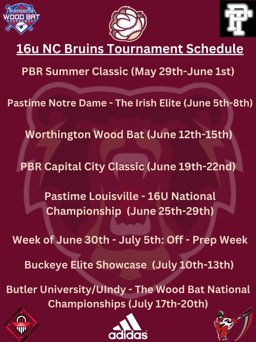 North Columbus Bruins 16U (@ncbruins25) on Twitter photo 2025 North Columbus Bruins 16U Tournament Schedule:
<a href="/PrepBaseballOH/">Prep Baseball Ohio</a> <a href="/PrepBaseOHScout/">Prep Baseball Ohio Scouting Coverage</a> <a href="/PastimeBaseball/">Pastime Tournaments</a> <a href="/WoWoodBat/">Worthington Wood Bat Tournament</a> <a href="/BuckeyeElite/">Buckeye Elite</a> <a href="/ncbruins/">NCBRUINS BASEBALL</a>
#Ourway #NCB #Bruins 2025 North Columbus Bruins 16U Tournament Schedule:
<a href="/PrepBaseballOH/">Prep Baseball Ohio</a> <a href="/PrepBaseOHScout/">Prep Baseball Ohio Scouting Coverage</a> <a href="/PastimeBaseball/">Pastime Tournaments</a> <a href="/WoWoodBat/">Worthington Wood Bat Tournament</a> <a href="/BuckeyeElite/">Buckeye Elite</a> <a href="/ncbruins/">NCBRUINS BASEBALL</a>
#Ourway #NCB #Bruins