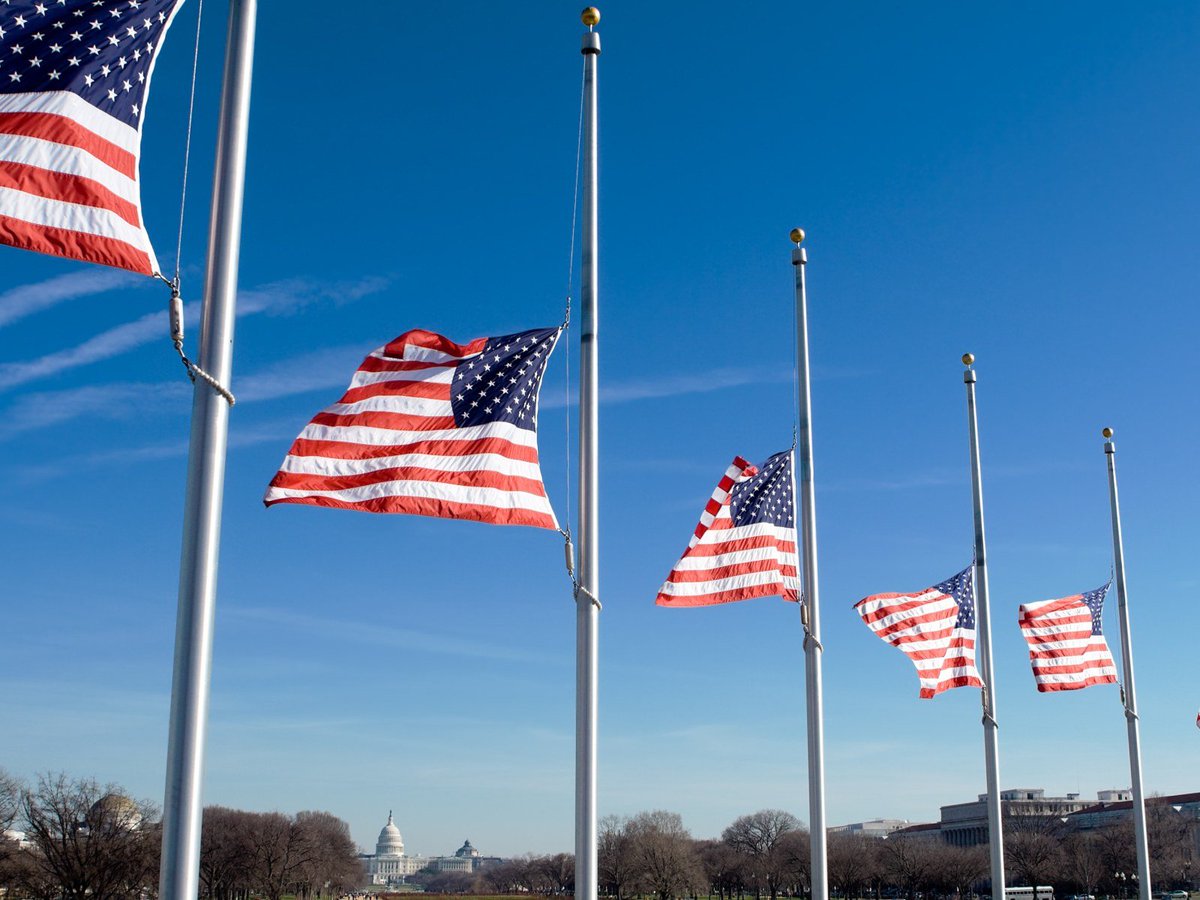 Trump just announced he may issue a decree to stop flags from being flown at half-mast on his inauguration day because “nobody wants to see” it.

They are at half-mast to mourn the death of Jimmy Carter.