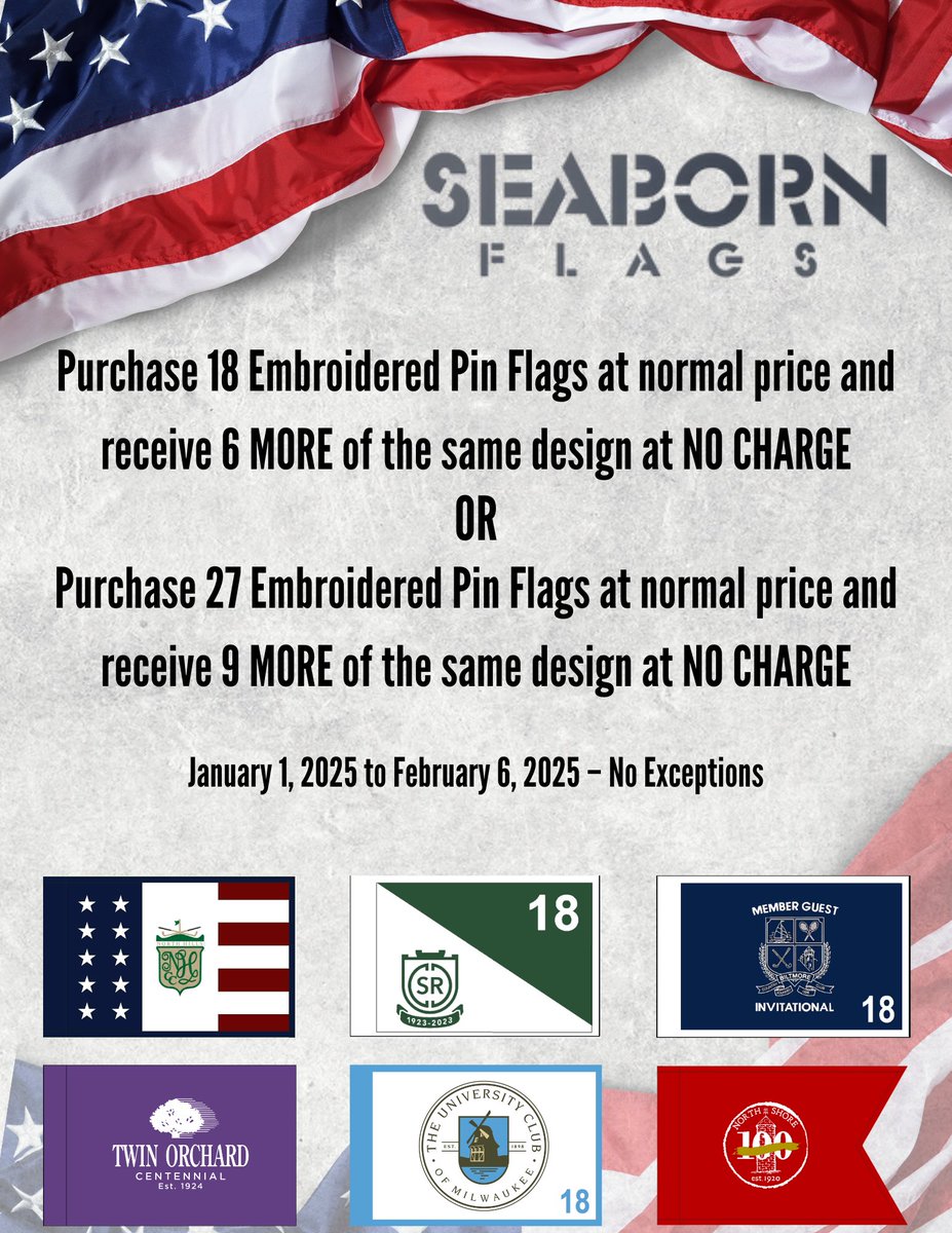 It’s that time of the year again! The Seaborn Canvas flag special is going on so get your orders in before Feb 6th