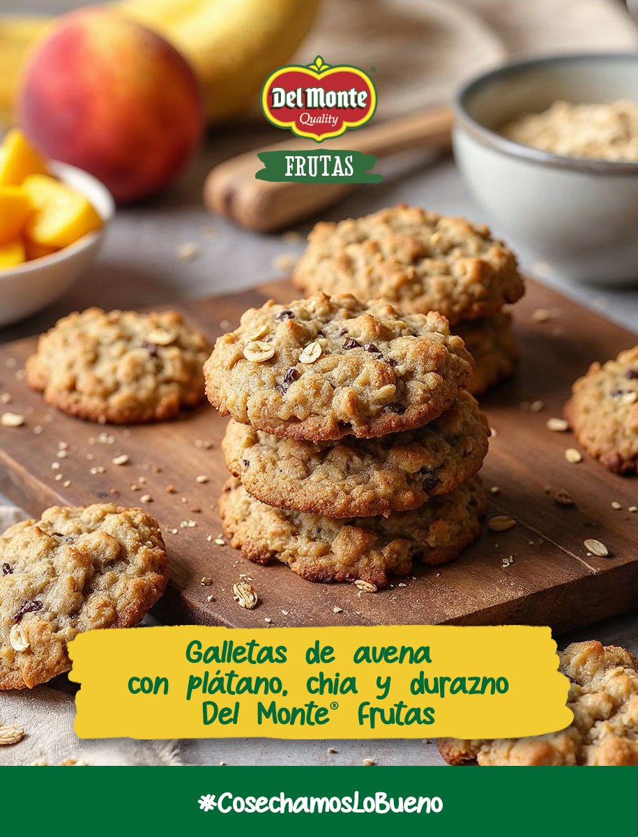 Disfruta de un postre delicioso y saludable... Galletas de avena con plátano, chía y durazno #DelMonteFrutas #cosechamoslobueno

delmontefrutas.mx/project/gallet…

#recetas #recetasfaciles #food #cocina #recetassaludables #comida #saludable #a #receta #foodie #comidasaludable #instafood