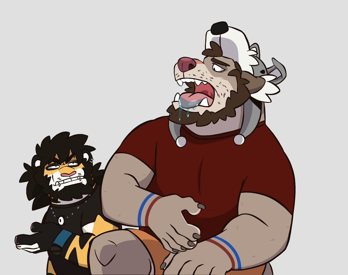 When the tank is empty, it'll let everyone within earshot know. You can probably guess their grocery bill is hella high but I mean, wolves gotta eat. Khary gets pretty annoyed with him to be honest.

What do you think they're saying to each other 👀