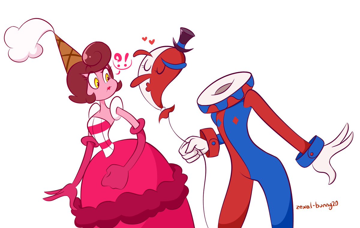 starlightpearl2's tweet photo. Redraw of Beppi and Bon Bon I did back in 2017. Redraw is from 2020. #cuphead #baronessvonbonbon #beppitheclown #candyclown https://t.co/0dHwJHdZrU