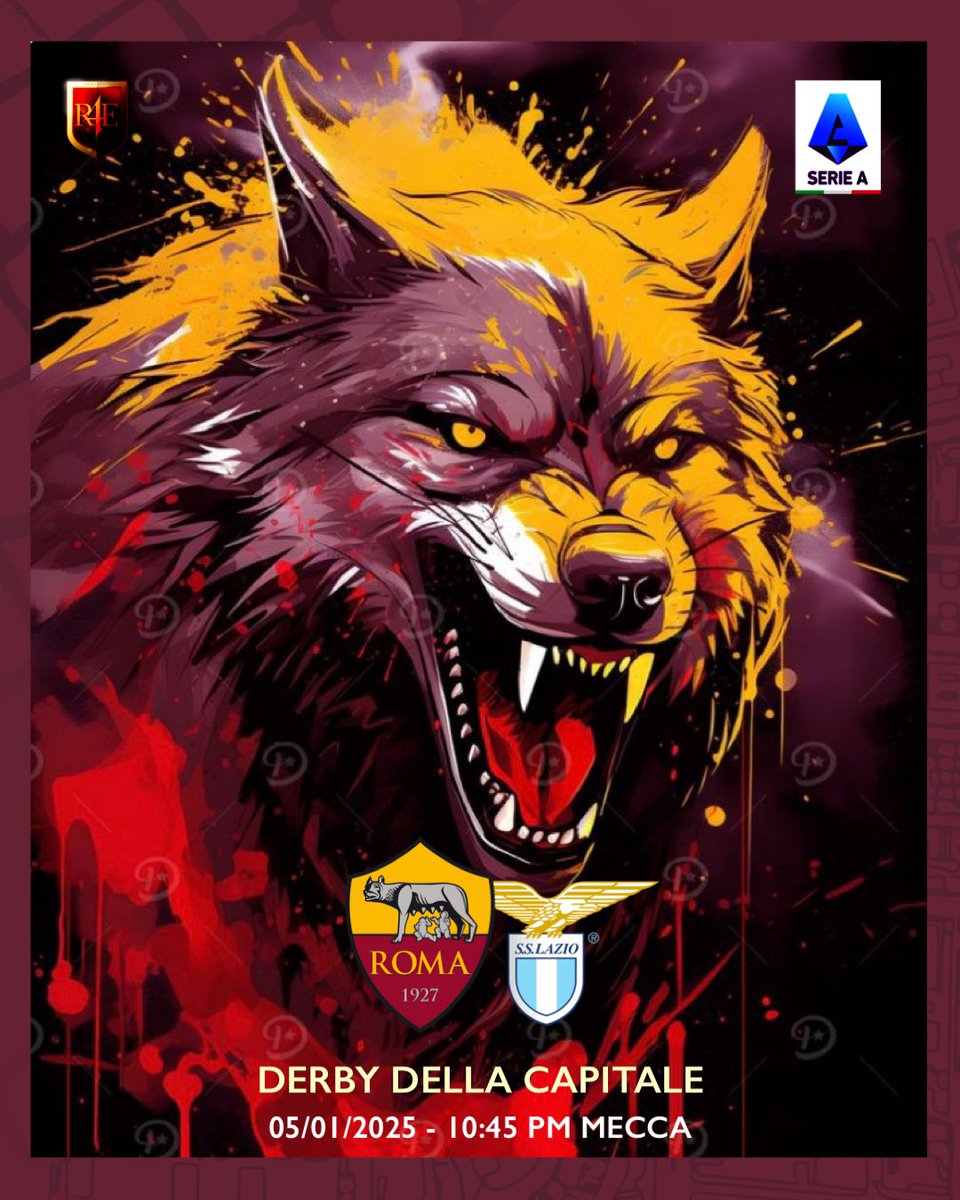 🔴⏳🟡 

🔥🐺 القادم :

⚽️ | #روما vs #لاتسيو
🚩 | الأسبوع 19 سيري آ 
🏟️ | ملعب الاستاد الأولمبي
🗓 | الأحد 05/01/2025
⏰ | الساعة 10:45 م مكة
🖥️ | ابو ظبي الرياضية بريميوم

#R4ELive | #RomaLazio 
#روما_لاتسيو | #ديربي_العاصمة 
#DerbyDellaCapitale