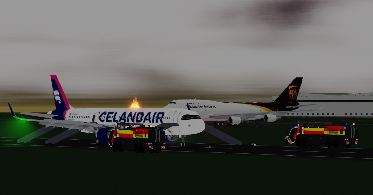 RBLXIcelandair_'s tweet image. Flight FI 306 that departed to Stockholm tonight had to make an emergency landing at Keflavik International Airport, a statement coming out shortly! 
Well done to the Keflavik emergency team responding and to the pilots landing everyone safely!
#ROBLOX #RobloxAviation