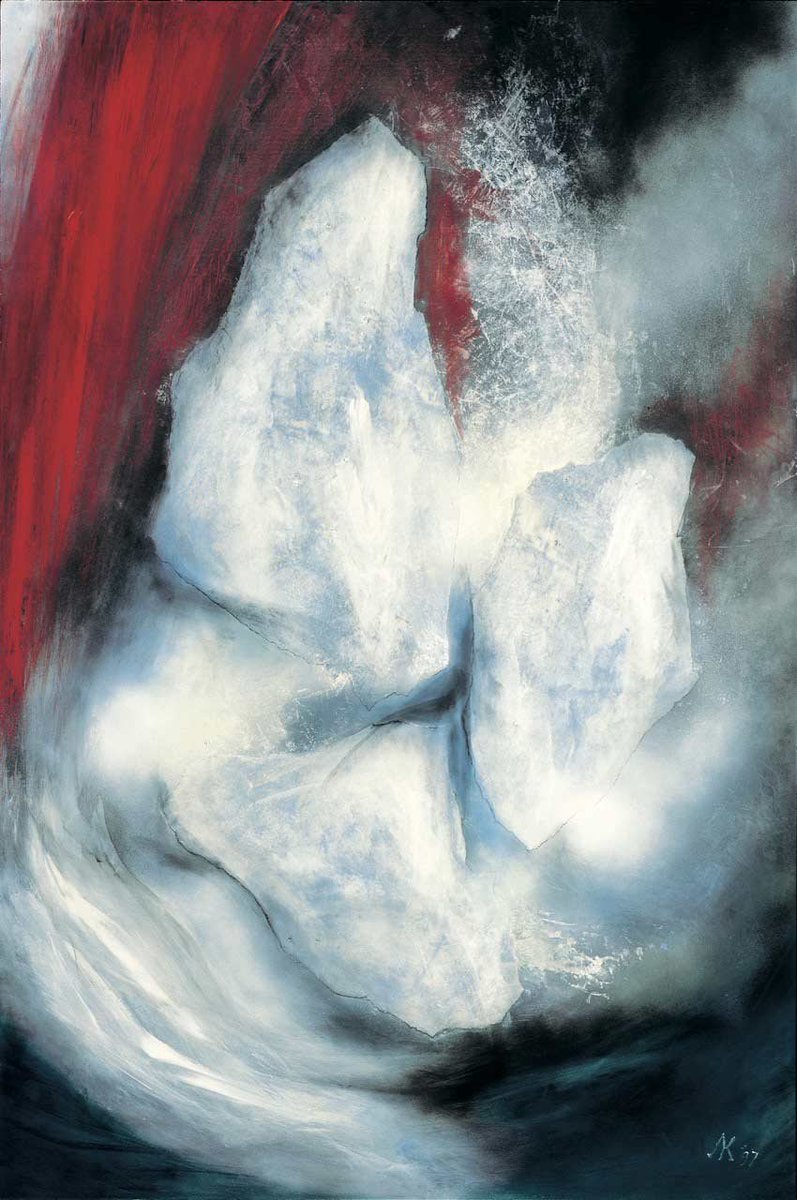 matriloz's tweet photo. #EvangelioDelDía 
"Salmo 147" obra de la artista holandesa Anneke Kaai

"... mantiene la paz en tus fronteras
 y nos sacia con flor de harina.
 Él envía a la tierra su palabra 
y veloz va corriendo su mensaje..." https://t.co/9A6S4j5eQT