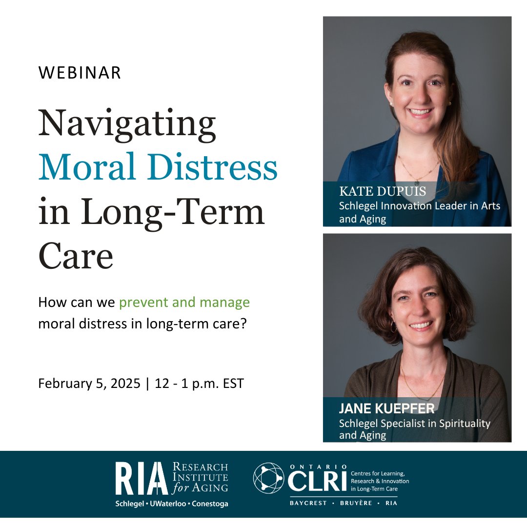 Schlegel-UW Research Institute for Aging (@aging_institute) on Twitter photo Are you a leader or team member in long-term care navigating the challenges of moral distress? Discover how to support mental well-being, improve retention, and drive meaningful change in your workplace.
Join <a href="/DrKateTO/">Kate Dupuis</a>, Schlegel Innovation Leader in Arts and Aging, and Are you a leader or team member in long-term care navigating the challenges of moral distress? Discover how to support mental well-being, improve retention, and drive meaningful change in your workplace.
Join <a href="/DrKateTO/">Kate Dupuis</a>, Schlegel Innovation Leader in Arts and Aging, and
