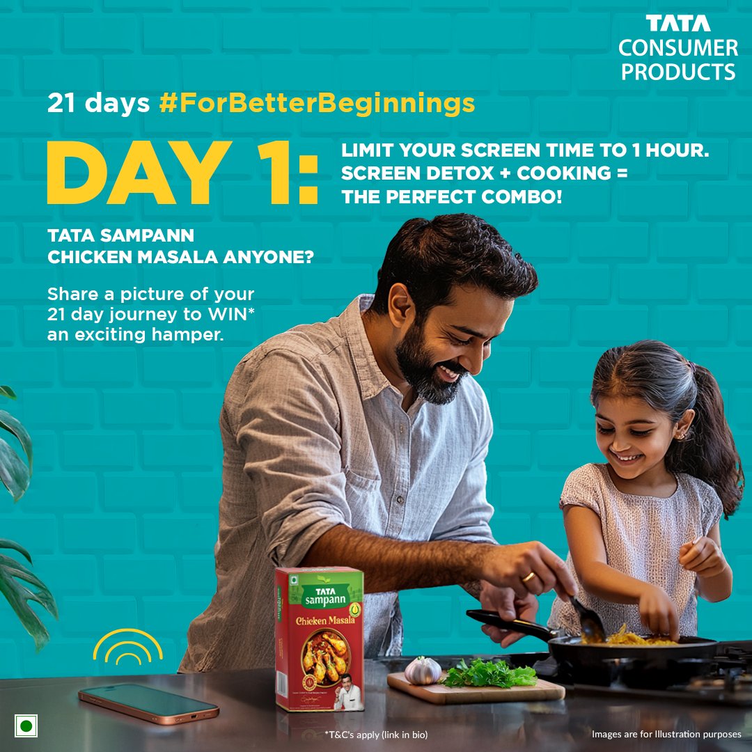 TataConsumer's tweet photo. It’s Day 1 of the 21-day challenge. Try a quick recipe with Tata Sampann for your journey to #ForBetterBeginnings.
For terms and conditions, check the link in bio.
#newyearresolution2025 #resolutionchallenge #tataconsumerproducts https://t.co/IegxhCKMx0