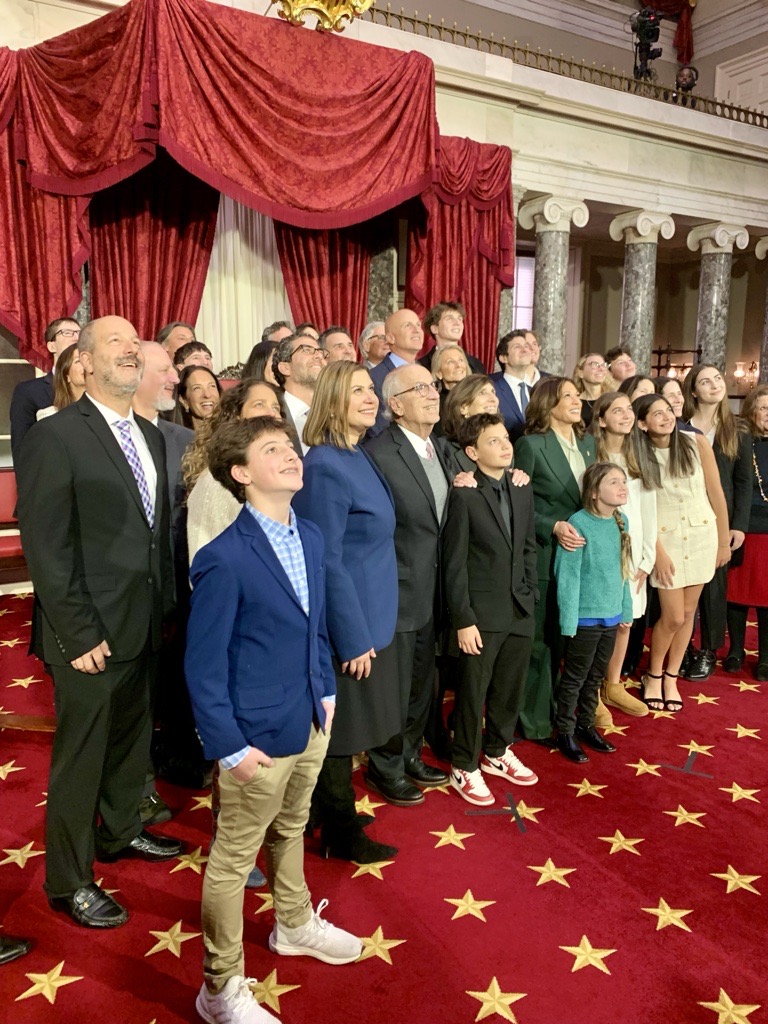 Michigan's newest senator, Elissa Slotkin, brought ~40 family