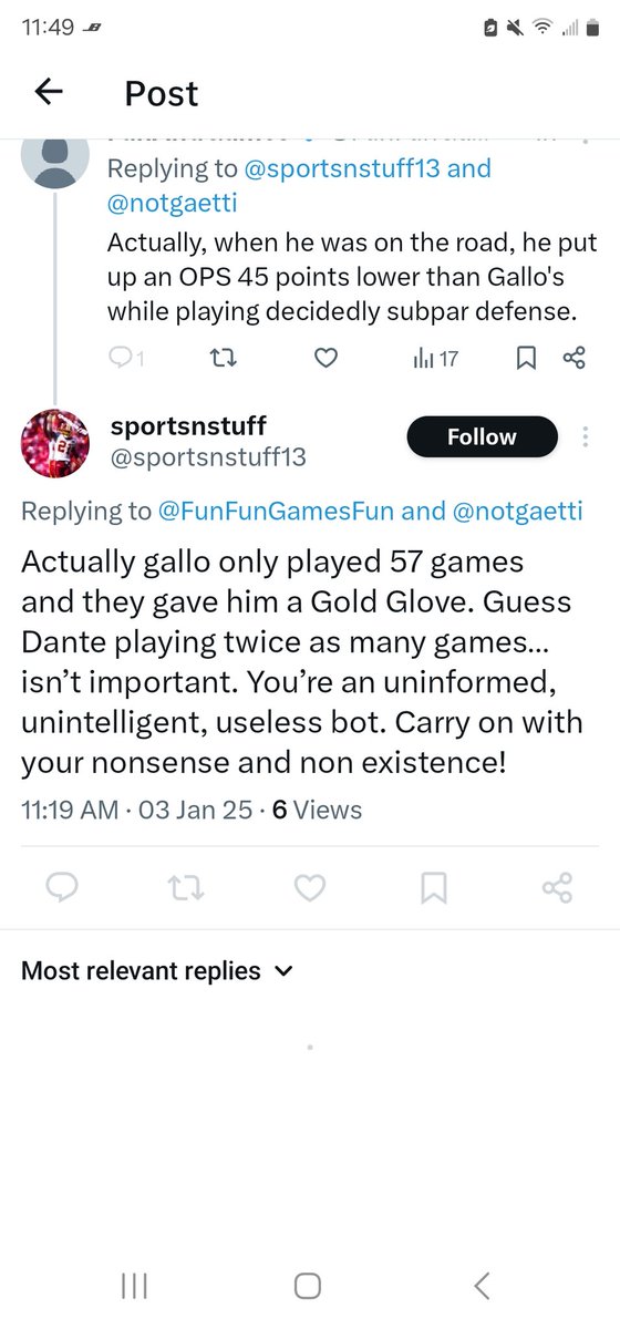 FunFunGamesFun's tweet image. What @sportsnstuff13 doesn't understand is that when your defense is a net negative, playing more games doesn't help.
Agree about Gallo's Gold Glove, though.