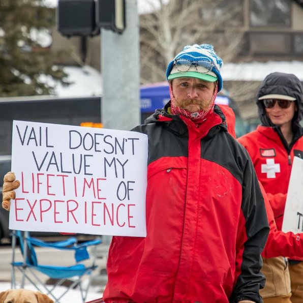 CWAUnion's tweet photo. CWA ski patrollers in Utah continue to stand strong on the picket line on ULP strike against Vail Resorts. https://t.co/vKHqnq5vNB