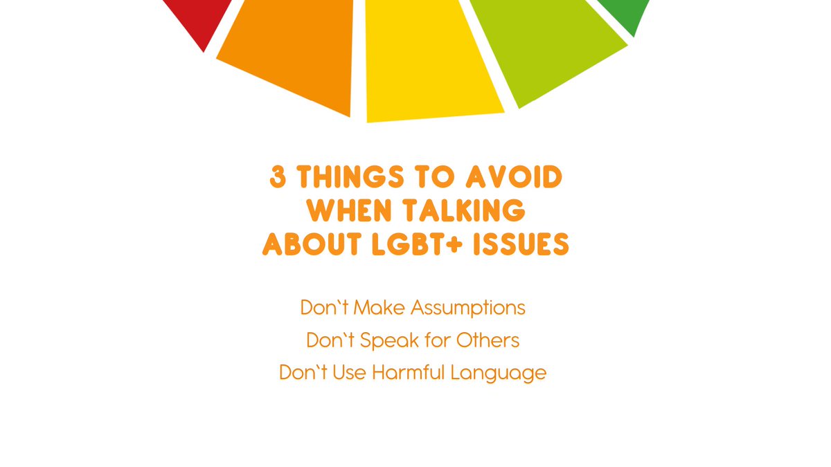 3 Things to Avoid When Talking About LGBT+ Issues

1️⃣ Don’t Make Assumptions 
2️⃣ Don’t Speak for Others
3️⃣ Don’t Use Harmful Language 

Together, we can create a more inclusive world! 💙 

#LGBTQLanguage #RespectAndSupport #FFLAG