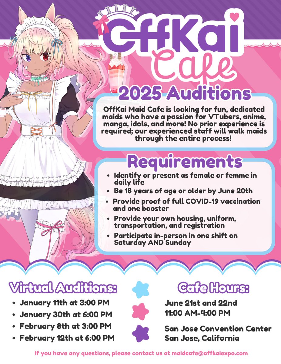 おかえりなさいませ、ご主人様！OffKai Maid Cafe is back for our third year and YOU can be a part of our next generation of Maids at #OffKaiGen4!