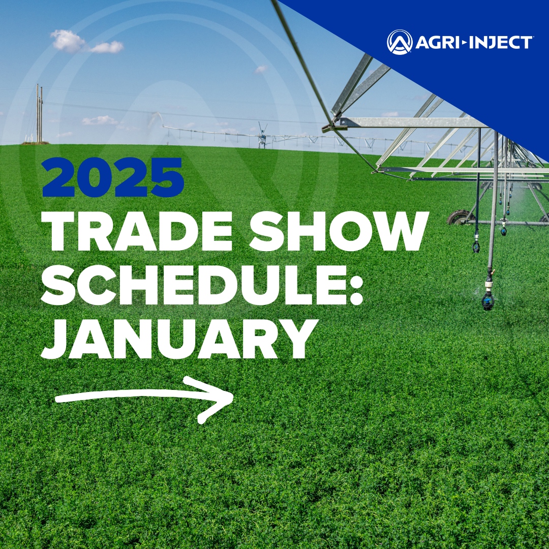 AgriInject's tweet photo. Join Agri-Inject at our upcoming trade shows! Discover the latest in fertigation and chemigation technology, meet our experts, and learn how our solutions can enhance your agricultural practices. Here's where you can find us: https://t.co/1dJdOyMHtJ https://t.co/wc1ILpnkvX