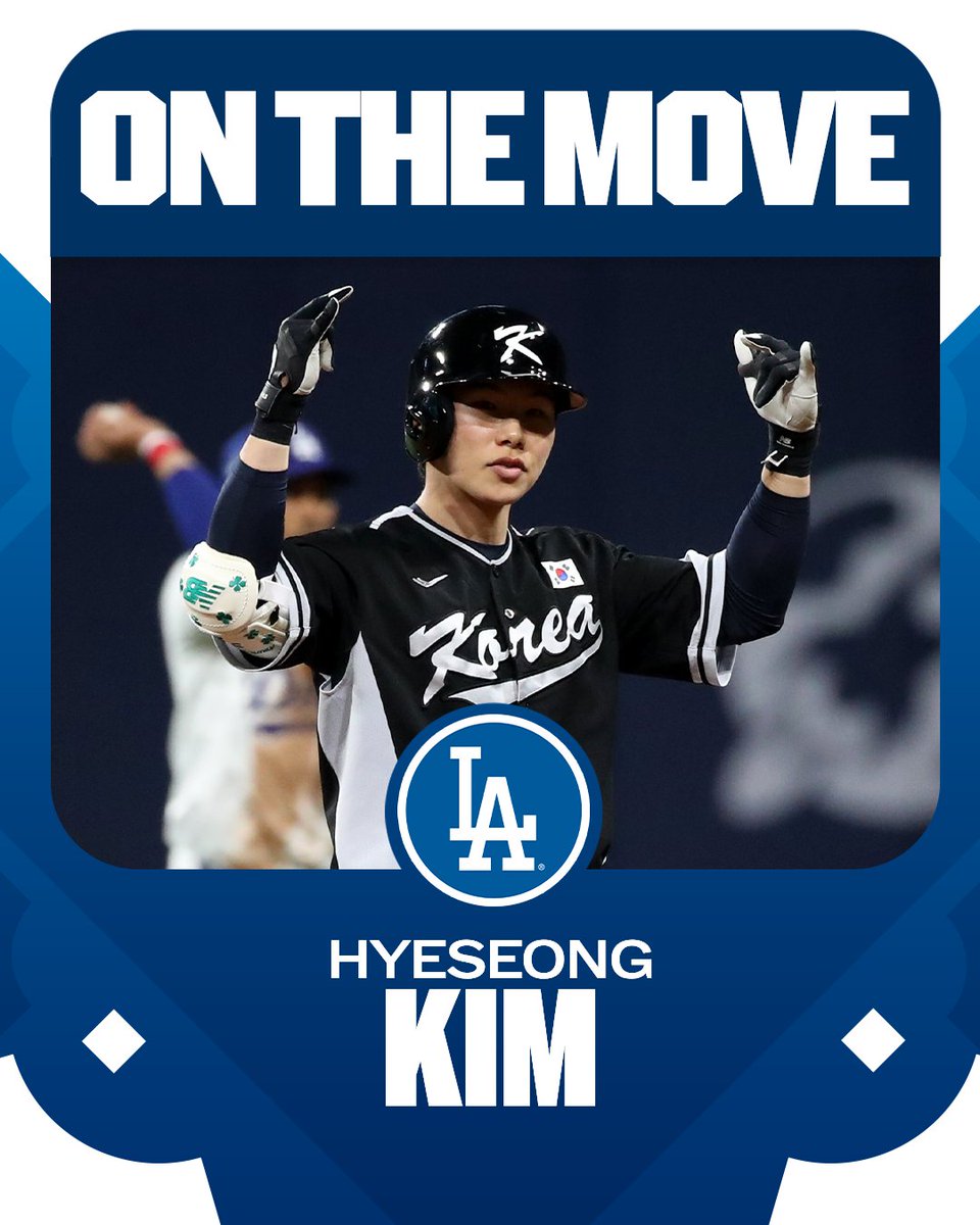 Dodgers, KBO INF Hyeseong Kim reportedly in agreement on 3-year deal, per multiple reports including MLB.com's <a href="/Feinsand/">Mark Feinsand</a>.