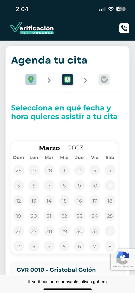 MmatuManuel's tweet photo. @PabloLemusN La paguina no está funcionando bien no me deja agendar mi cita para mi verificación aparece en marzo y 2023 https://t.co/Q2YkIJZAz5