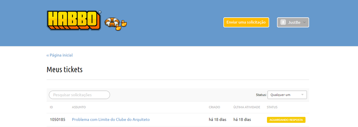 Convido a todos a daqui a alguns dias comemorar o mêsário do meu ticket do <a href="/HabboPTBR/">Habbo PT/BR</a> . Se eu soubesse que os Ticket agora eram por correio eu teria mandado por sedex expresso